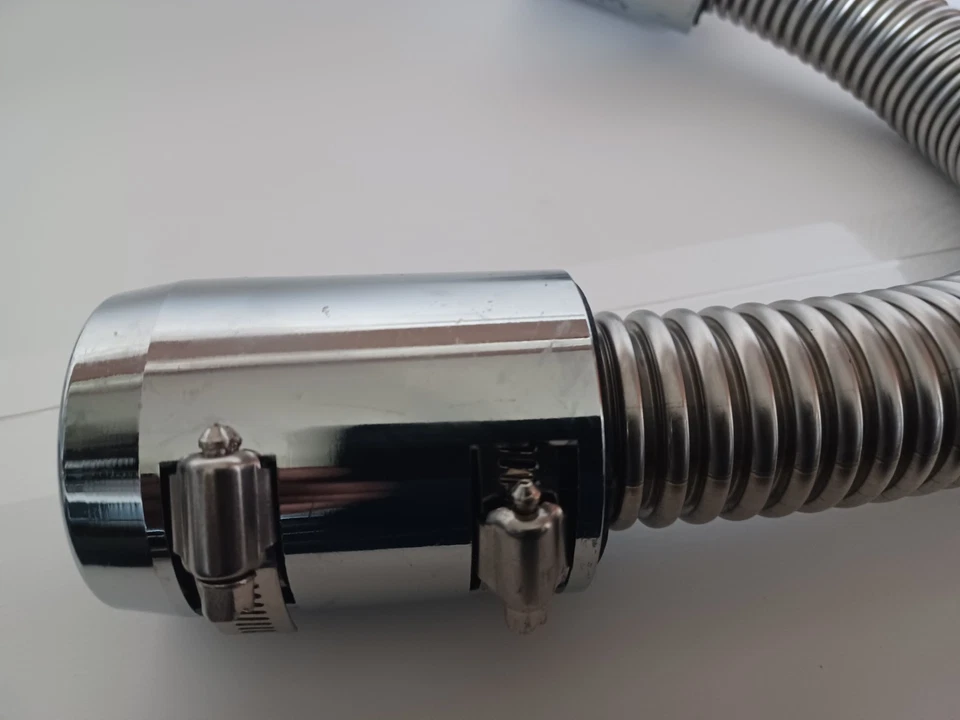 Kit de manguera de radiador cromado de acero inoxidable de 12" para CHEVY Ford Foto 2 de 4