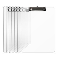 Plastic Clipboards, A4 Acrylic Clear Board 8.5x11 for Classroom, Students, Tr...