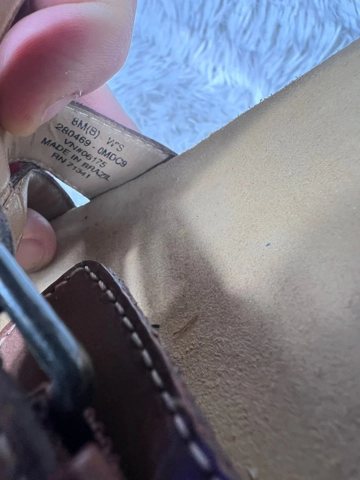 LL Bean Sandals Leather Women's Size 8M Brown Adjustable Strap Buckle Comfort - Image 4 of 4