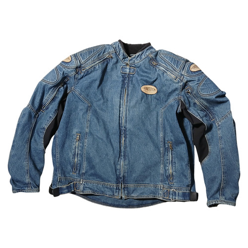 Cortech Rider Blues DSX Motorcycle Armored Jean Denim Jacket Mens Size XXL 48