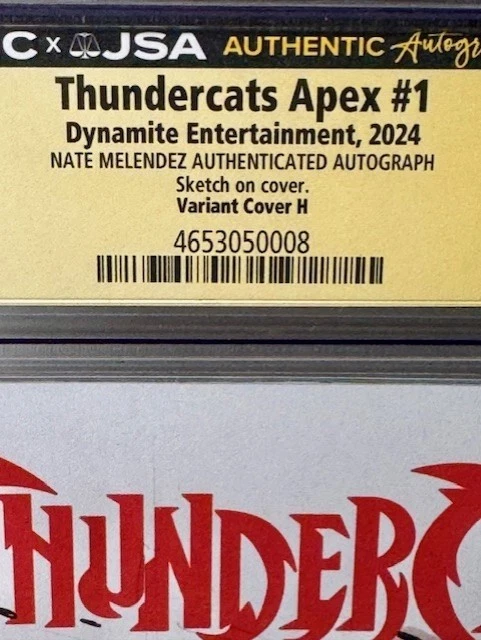 🔥🔥Thundercats Apex #1 CGC 9.8 • Nate Melendez 1/1 ORIGINAL ART Sketch JSA🔥🔥 - Image 3 of 4