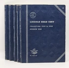 Lot 5 Whitman Album 9000(2) 9030(2) 9004(1) with 339 Mostly Wheat Lincoln Penny