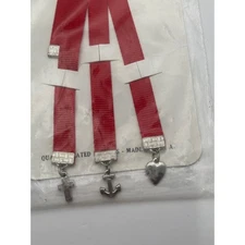 VTG Faith Hope Anchor Heart Religious Ribbon Bookmarks Set 3 Collector Item