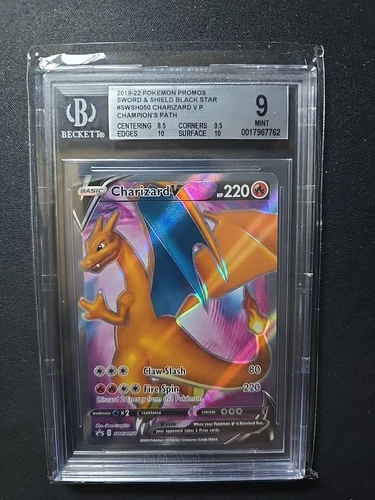 Charizard V - 2020 Pokemon Champion's Path Full Art HOLO Promo SWSH050 - BGS 9