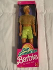 Vintage Mattel 1991 Sun Sensation Ken Doll 1392 Blonde Hair BLue Eyes Gold Top