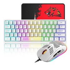 60 Gaming Keyboard and Combo Samll Mini RGB LED Backlight Mechanical Feeling...