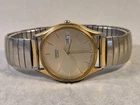 Vintage Seiko Quartz 7N43-8A89 Men’s Gold Tone Date/Day Watch Runs Parts/Repair