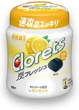 Botella Clorets Goma Carbón Fresco Limón Sabor Menta Tipo 112g Mondelez Japón