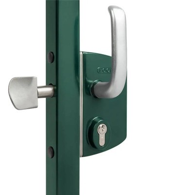 Schiebetorschloss Locinox LSRZ8080 U2L für Rundprofile 80 mm, P00015106 RAL 6005