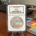 2000 $1 American Silver Eagle NGC MS69 Brown Label