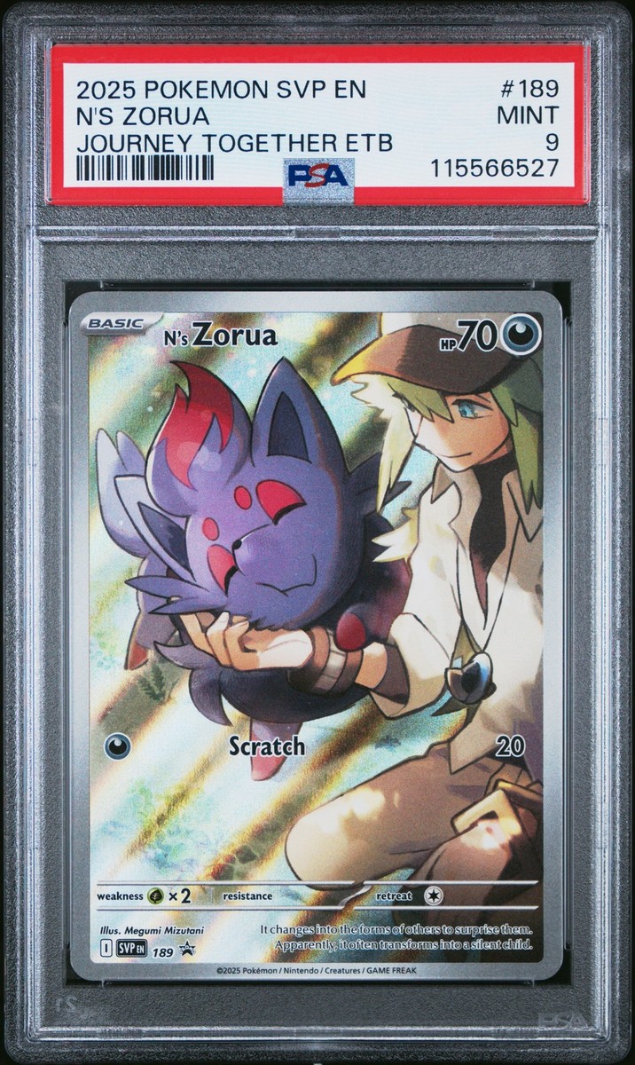 PSA 9 N'S Zorua Journey Together 189 2025 Pokemon Promo 115566527