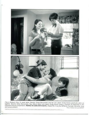 Riding In Cars With Boys-Drew Barrymore-Steve Zahn-8x10-B&W-Still