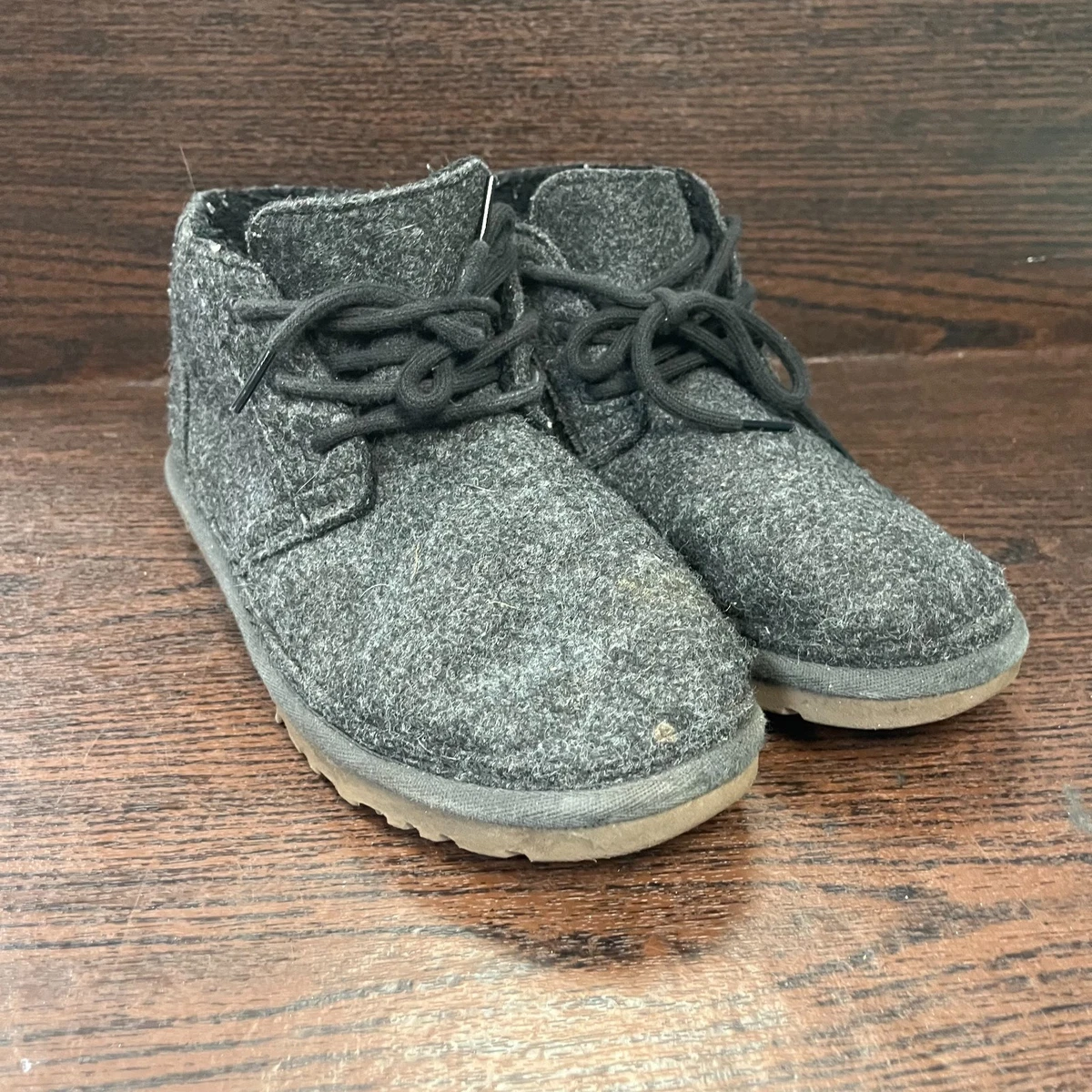 UGG Neumel Grey Suede Sheepskin Lined Chukka Boots Mens 9 comfort casual shoe UGG Neumel Shaggy Suede “Smoke Grey” Men main image 3