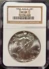 Genuine 1992 NGC MS69 American Silver Eagle $1