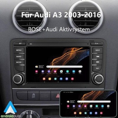 8Kern 6+128G Für Audi A3 8P Carplay Android Autoradio NAVI Bose+Audi Aktivsystem