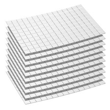 1500pcs 10 x 10 mm Self-Adhesive Acrylic Mirrors Mosaic Tiles Sticker, Silver