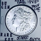 1888 S BU GEM MORGAN SILVER DOLLAR UNC MS+++ U.S. MINT RARE KEY COIN 8644