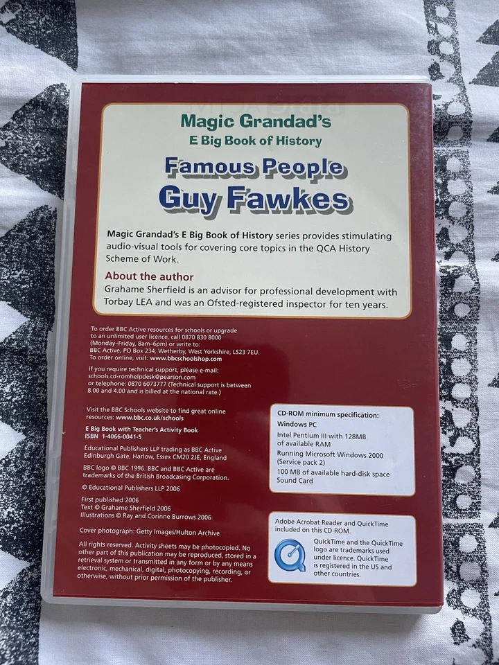 Magic Grandad’s E Big Book of History Famous People Guy Fawkes BBC Active CD ROM - Image 2 of 3