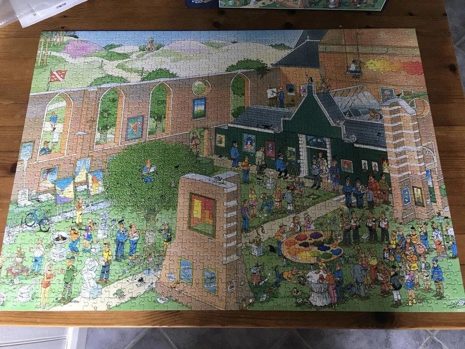 The Art Market 1000 piece jigsaw by Jan Van Haasteren Complete See Photos - image 2 of 4