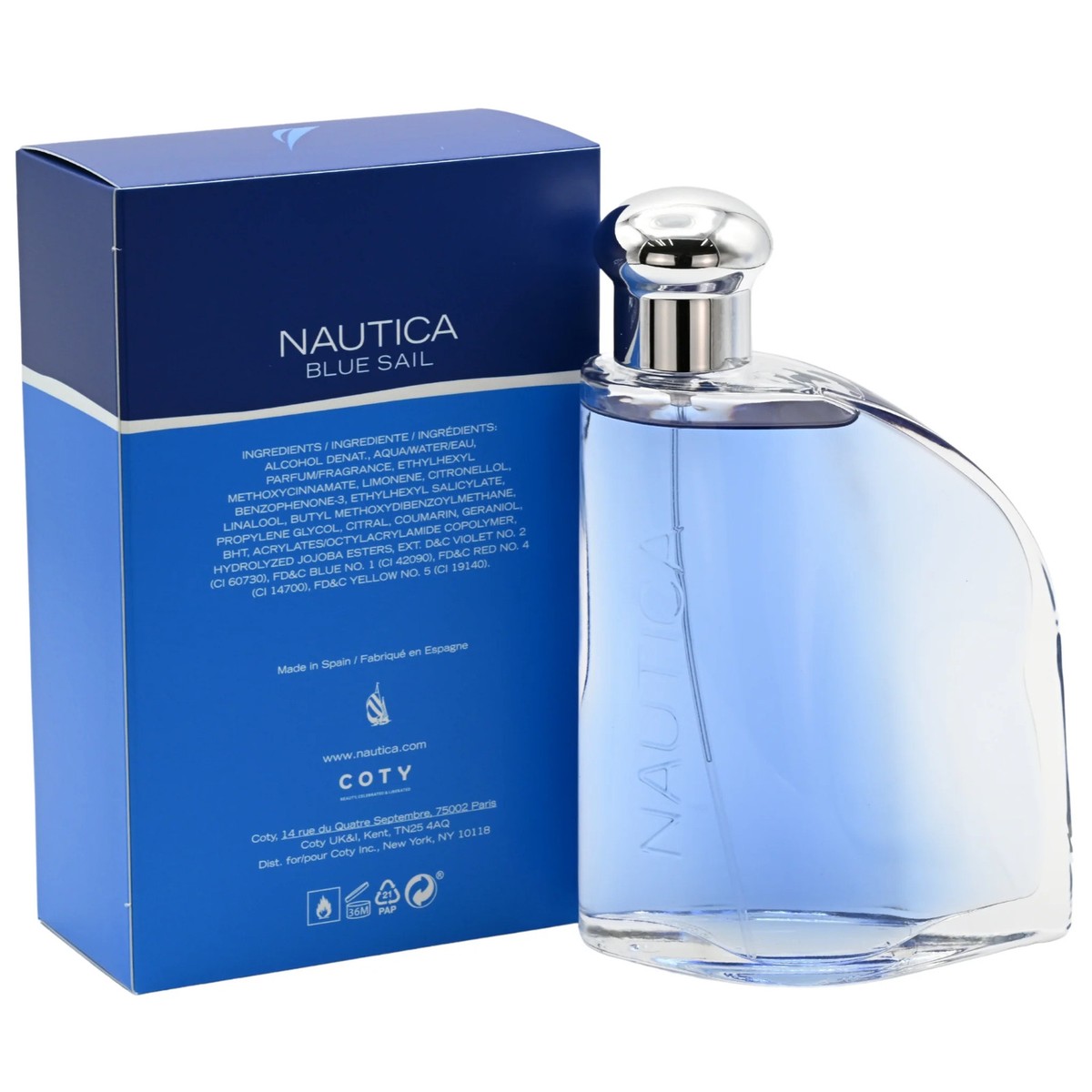 Nautica Blue Herren Eau De Toilette – 100 Ml Duftspray – Frischer, Maritimer Duft