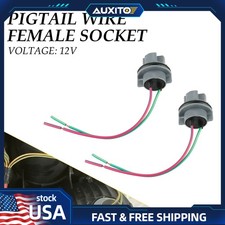 Pigtail Female Wire Socket 7440 T20 Two Harness Front Turn Signal Universal 2pcs