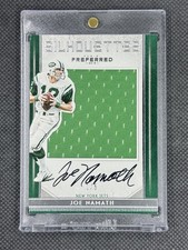2016 PREFERRED PRIME SILHOUETTES Joe Namath /5 GAME-USED PATCH AUTO