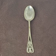 EPNS Demitasse Coffee Tea Jam Condiment Ornate Cut Out Spoon Child Toddler