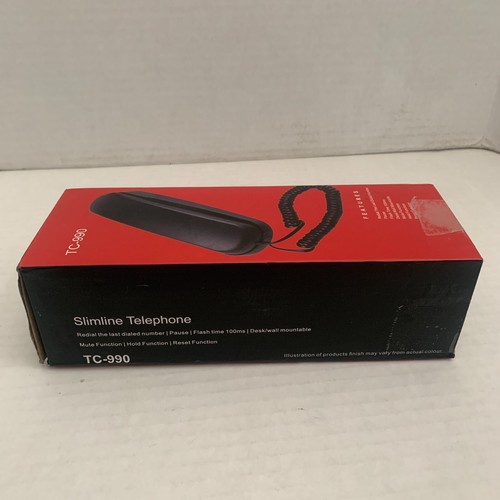 Slimline Phone TC-990 Landline Telephone Corded Push Button Desk Wall Mountable - Zdjęcie 11 z 13