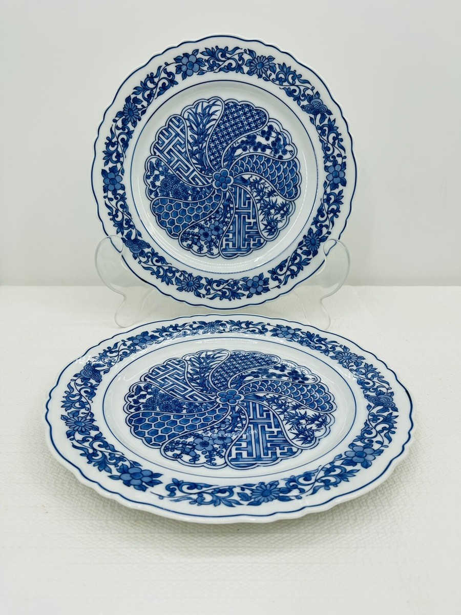 yamatake china　23㎝プレート10枚、19.5㎝10枚　濃ブルー キッチン・食器 yamatake china 23㎝プレート10枚、19.5㎝10枚 濃ブルー