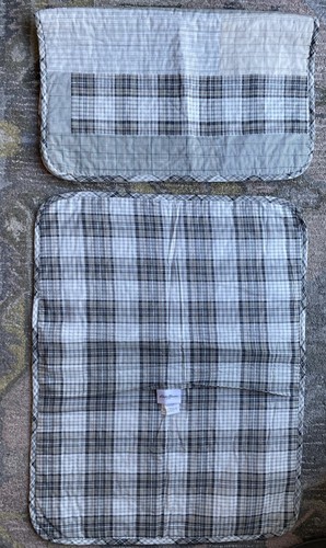 Eddie Bauer Home Plaid Greys Bed Pillowcase Quilted Sham Set - Picture 7 of 7