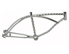 F&R LOWRIDER STEEL PLATED CHROME TWISTED 20" BICYCLE FRAME LOWRIDER BIKE