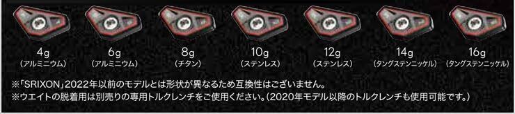 DUNLOP SRIXON Tuning Weight ZXi 2024 Model Driver Only DUNLOP SRIXON Tuning Weight ZXi 2024 Model Driver Only