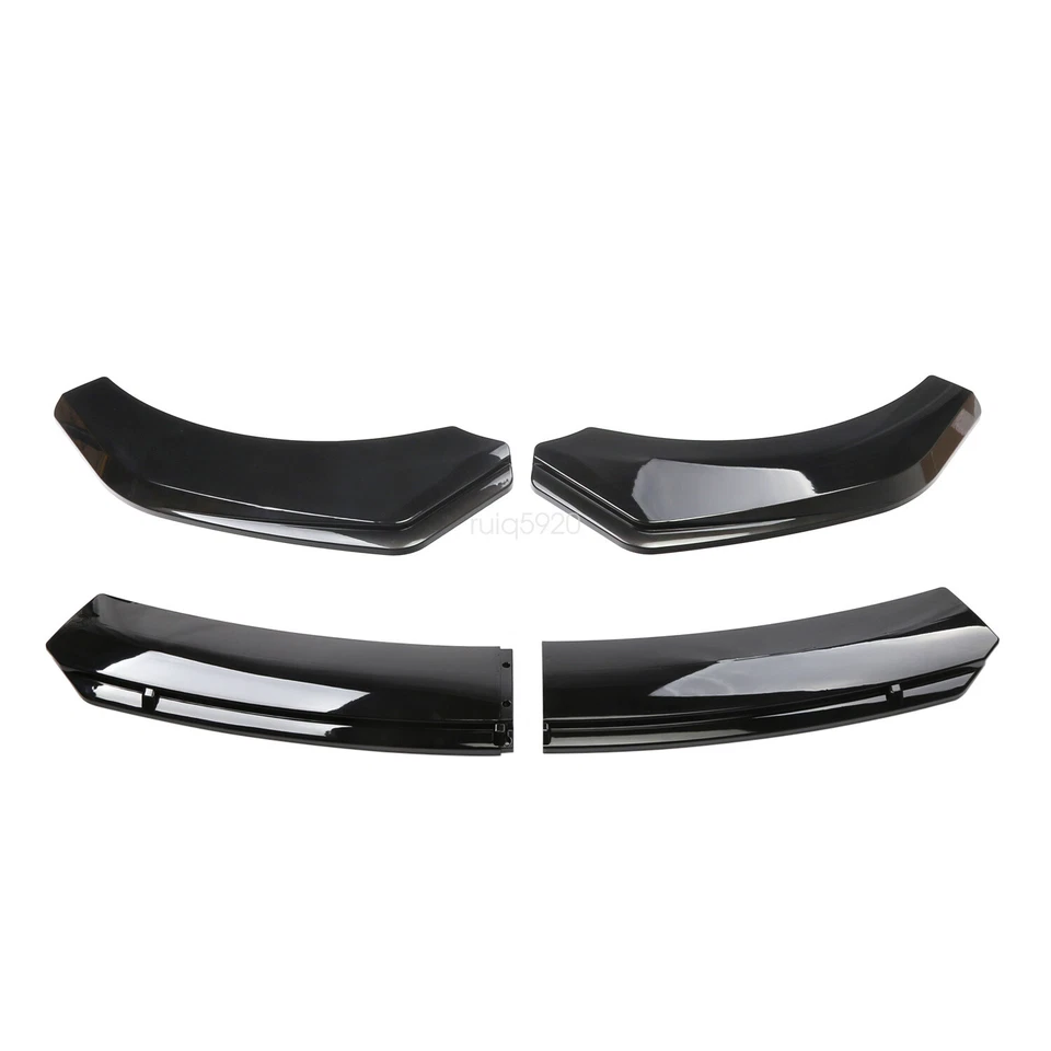 Gloss Black For Toyota RAV4 Front Bumper Lip Spoiler Splitter + Strut Rods - Изображение 3 из 4