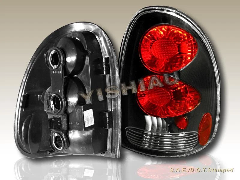 96-98 99 00 DODGE CARAVAN VOYAGER DURANGO LUCES TRASERAS NEGRAS Foto 2 de 2