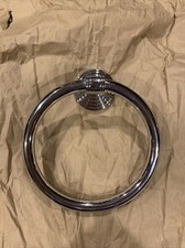 Hand towel bar Bathroom Circles Chrome USED Holder