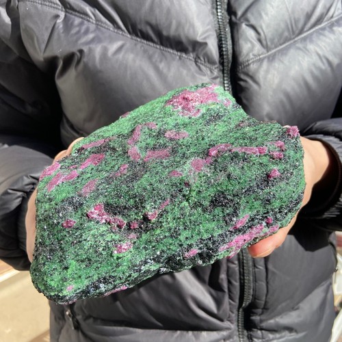 5.6lb Large Natural Ruby Zoisite Quartz Crystal Gemstone Rough Mineral Specimen - Picture 10 of 11