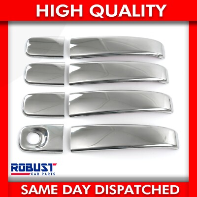 CHROME 4 DOOR HANDLE COVER S.STEEL FOR RENAULT TRAFIC VAUXHALL VIVARO NISSAN