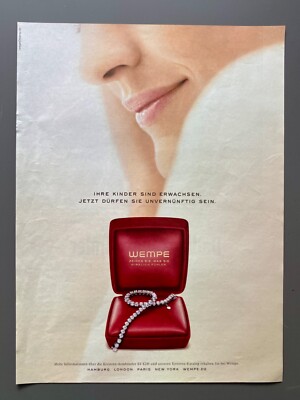 Wempe Schmuck Jetzt dürfen Sie unvernünftig sein 2008 Vintage Ad Werbung Reklame