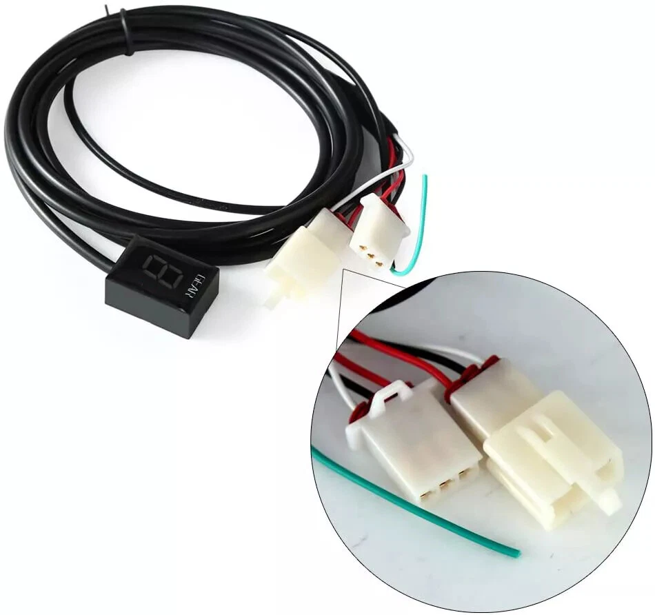 Indicador de engranaje LED rojo para motocicletas antiguo EFI Honda CBR954RR CBR600F4i CB900F Foto 4 de 4