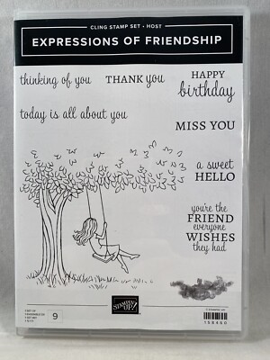EXPRESSIONS OF FRIENDSHIP Stamp Set Stampin Up Tree Swing Birthday Miss You J22