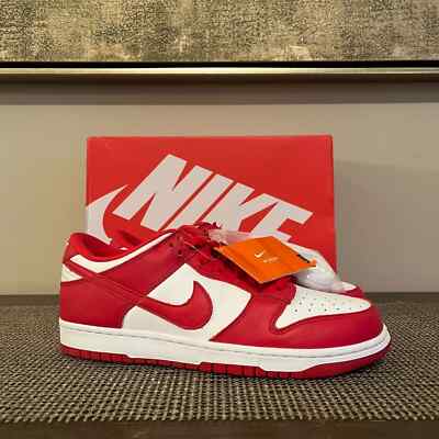 Nike , Dunk Low SP in White / University Red , BNWB 8 US | eBay