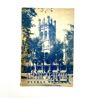 c1950 Alpha Xi Delta Sorority Pledge Manual University of Chicago IL 