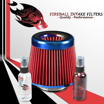 3'' Reusable High Flow Performance Cold Air Intake Filter Kit Red For Infiniti
