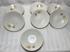 Vintage MCM Iroquois Ben Seibel Harvest Time Autumn Leaf - 7.5" Salad Bowls
