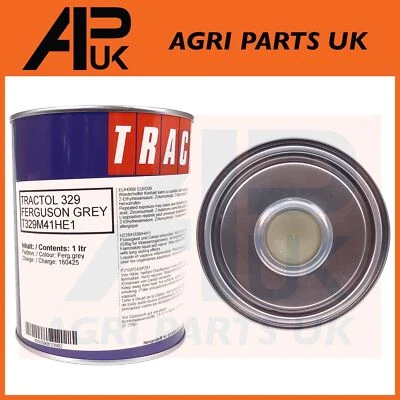 UN-BRANDED 1 Litre Light Grey Gray Enamel Paint Tractol for Massey Ferguson 35 FE35 Tractor
