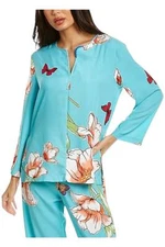 Natori Women's Wild Poppy PJ Top Seaglass