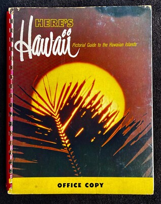 HERE'S HAWAII 1970 TIKI MAPS LAHAINA MAUI Jungle Kitten KONA VILLAGE RESORT