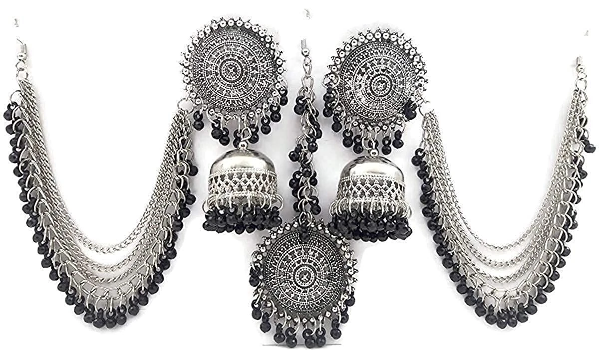 Jhumka and maang tikka set deals