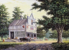 Evergreen Purina Wayne Lone Star Seed Feed Coca Cola MINT SIGNED art by Souders