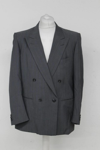 Christian Dior Hombre Gris azul Lana a rayas traje chaqueta de doble  abotonadura UK42 | eBay